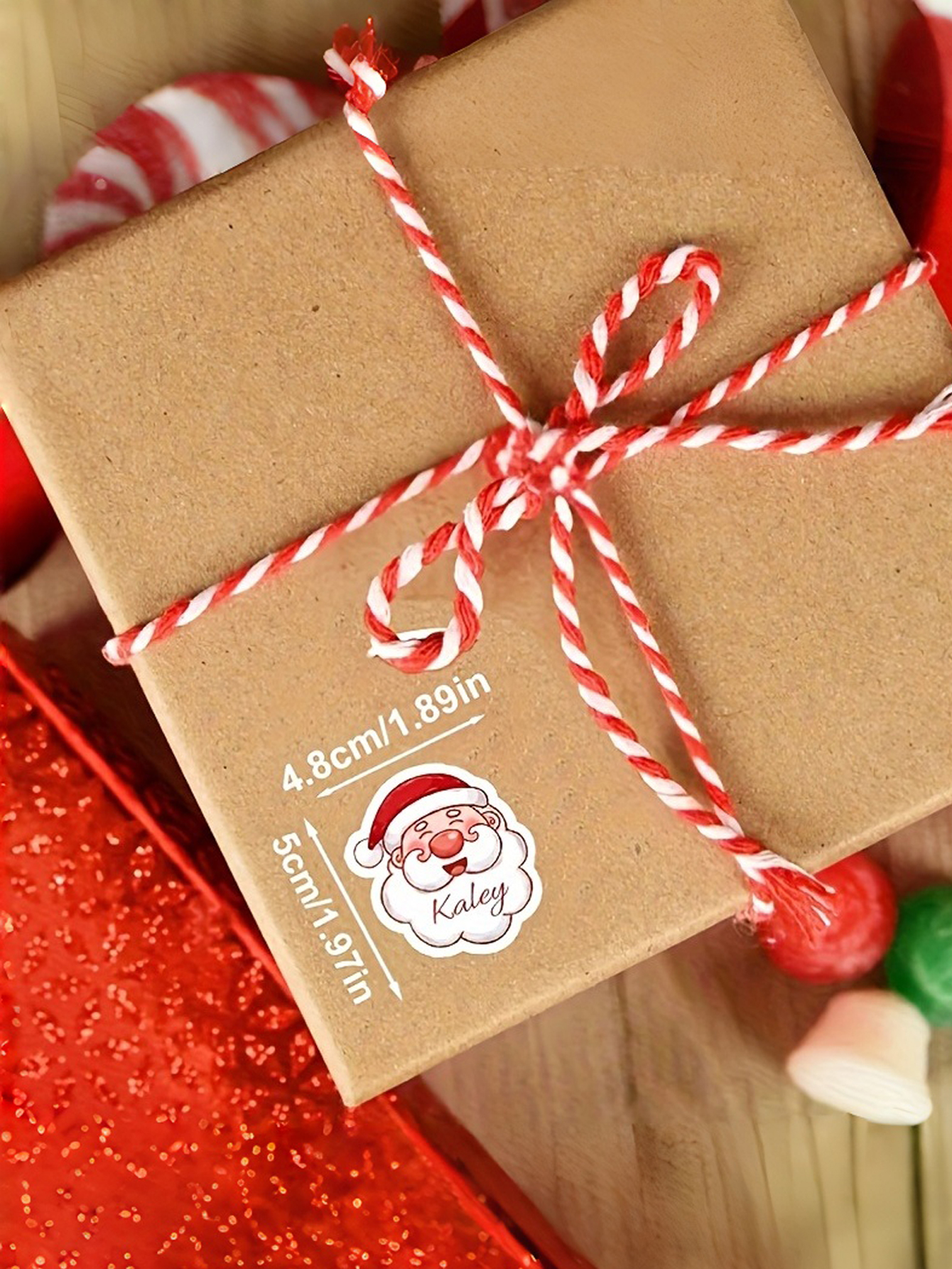 Custom Santa Claus Gift Wrapping Stickers